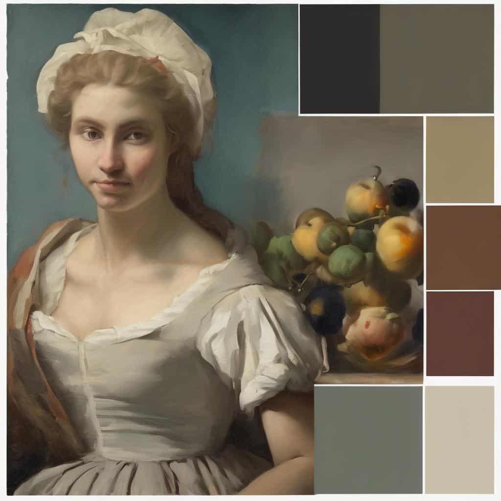 Γυναίκα σε ποιοτική ζωγραφική ανανέωσης τέχνης, με έμφαση στη νεωτερική τέχνη και την κλασική τεχνική ζωγραφικής.